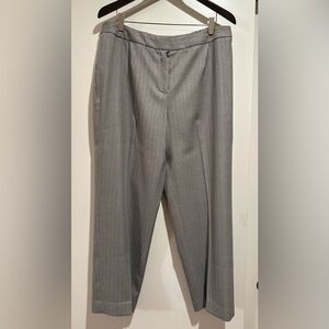 Jones New York Collection gray wool cropped pants